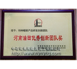 Henan oilfield outstanding innovation team award